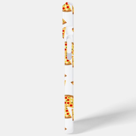 Koele leuke pizza en plakjes patroon wit Monogram Case-Mate iPhone Case (Achterkant / Links)