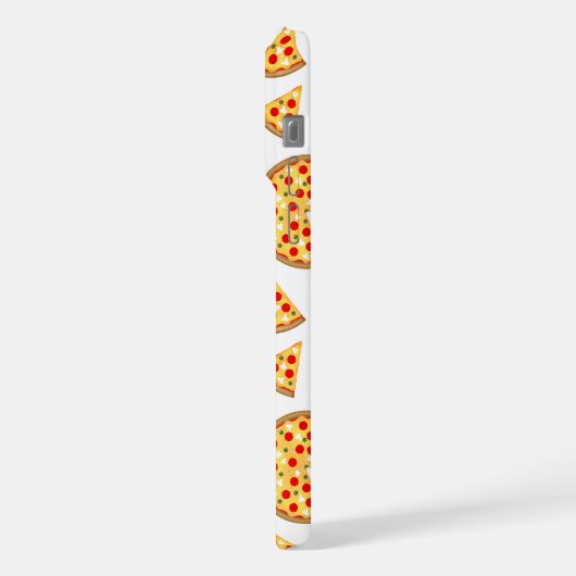 Koele leuke pizza en plakjes patroon wit Monogram iPhone Hoesje (Linkerkant)