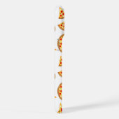 Koele leuke pizza en plakjes patroon wit Monogram iPhone Hoesje (Rechterkant)