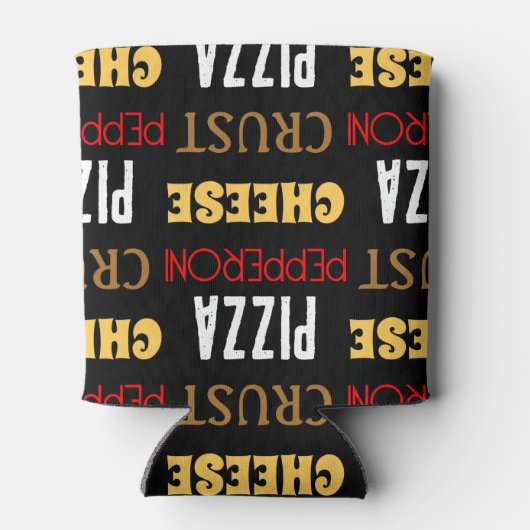 Koele leuke pizza pepperoni kaas korst tekst patro blikjeskoeler (Achterkant)