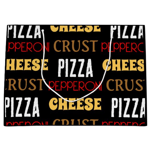 Koele leuke pizza pepperoni kaas korst tekst patro groot cadeauzakje (Voorkant)
