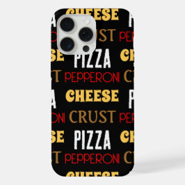 Koele leuke pizza pepperoni kaas korst tekst patro iPhone 15 pro max case