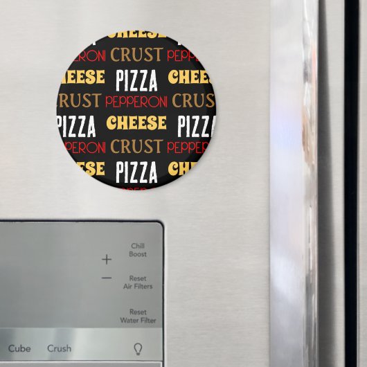 Koele leuke pizza pepperoni kaas korst tekst patro magneet (Insitu (Koelkast))