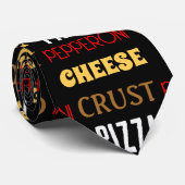 Koele leuke pizza pepperoni kaas korst tekst patro stropdas (Opgerold)