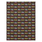 Koele leuke pizza pepperoni kaas korst tekst patro tafelkleed (Voorkant)