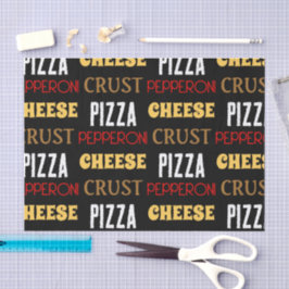 Koele leuke pizza pepperoni kaas korst tekst patro tissuepapier