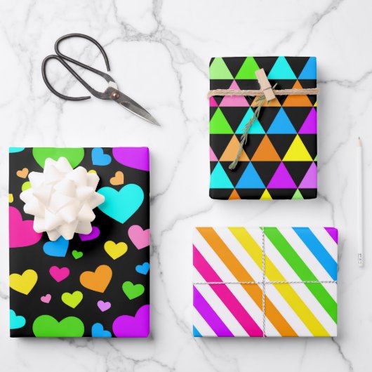 Koele Levendige Kleuren  Inpakpapier Vel (Voorkant)