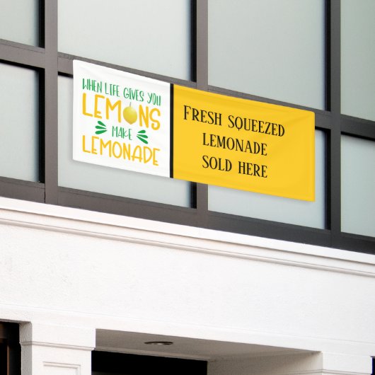 koele limonadeverkopers woordkunst spandoek (Buitenkant Gebouw)