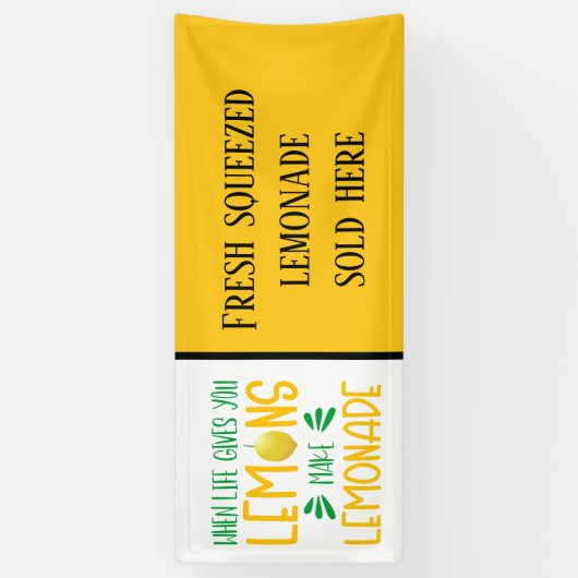 koele limonadeverkopers woordkunst spandoek (Verticaal)