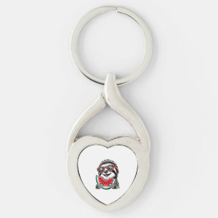 Koele luiaard die watermeloen eet sleutelhanger