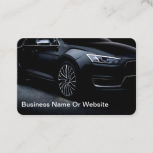 Koele luxe autoverhuur bedrijfskaarten visitekaartje