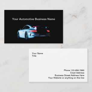Koele luxe sportauto thema visitekaartjes