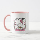 Koele Mama gans woordkunst Mok (Links)