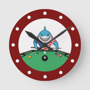 Koele Man Cave Pool Shark Wandklokken
