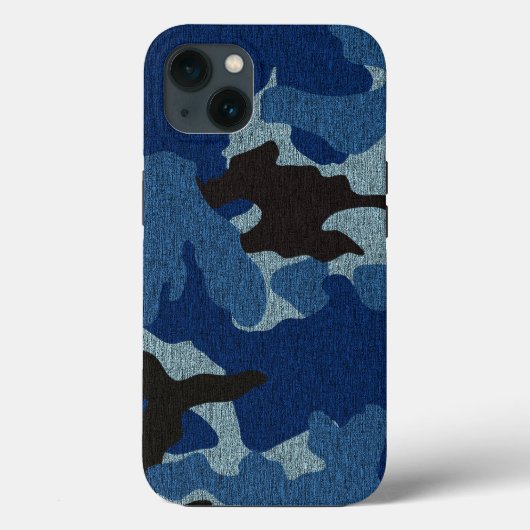 Koele mannelijke faux doek blauw camo militaire st Case-Mate iPhone case (Achterkant)