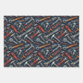 Koele mannen gereedschapspatroon partij Wrapping P Inpakpapier Vel (Voorkant 3)