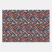 Koele mannen tool patroonpartij inpakpapier vel (Voorkant 3)