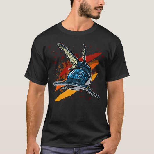 Koele mechanische haai t-shirt (Voorkant)