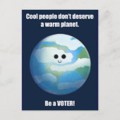 Koele mensen warme planeet briefkaart (Voorkant)