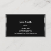 Koele metalen rand creatieve ijs textuur visitekaartje (Achterkant)