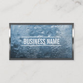 Koele metalen rand creatieve ijs textuur visitekaartje (Voorkant)