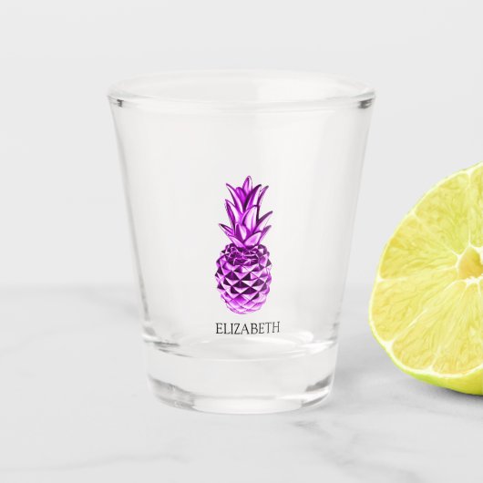 Koele Metallic Ananas Shot Glas (Voorkant)