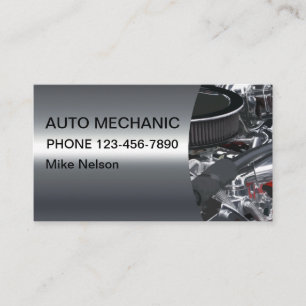 Koele Metallic Look Auto Mechanic Visitekaartje