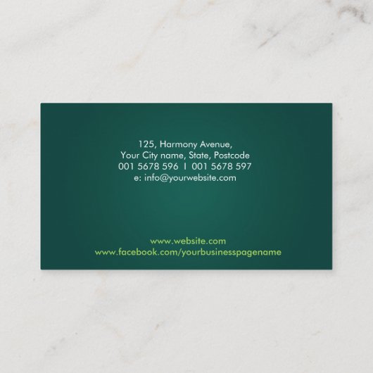 Koele minimale acupunctuurnaald - Lotus Flower Visitekaartje (Achterkant)