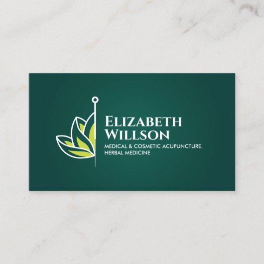 Koele minimale acupunctuurnaald - Lotus Flower Visitekaartje (Voorkant)