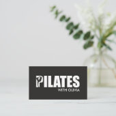 Koele minimale Pilates instructeur Visitekaartje (Staand voorkant)