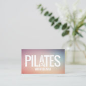 Koele minimale Pilates instructeur Visitekaartje (Staand voorkant)