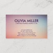 Koele minimale Pilates instructeur Visitekaartje (Achterkant)