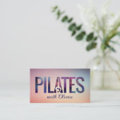 Koele minimale Pilates instructeur Visitekaartje (Staand voorkant)