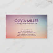 Koele minimale Pilates instructeur Visitekaartje (Achterkant)