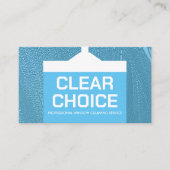 Koele minimale raamreinigingsservices visitekaartje (Voorkant)