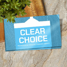 Koele minimale raamreinigingsservices visitekaartje