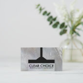 Koele minimale raamreinigingsservices visitekaartje (Staand voorkant)