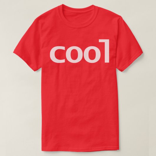 Koele minimale typografie witte tekst t-shirt (Design voorkant)