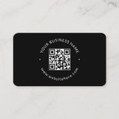 Koele minimalistische sjabloon | zwart visitekaartje (Voorkant)