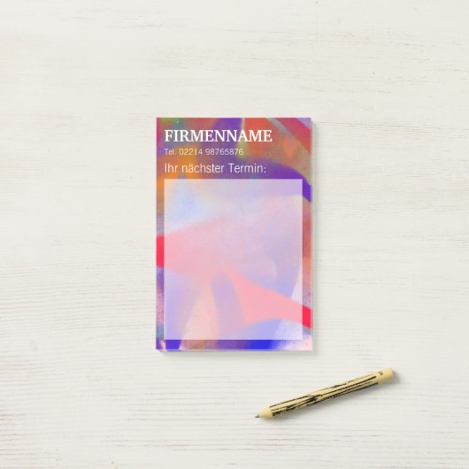 koele moderne abstracte schilderij post-it® notes (Op bureau)
