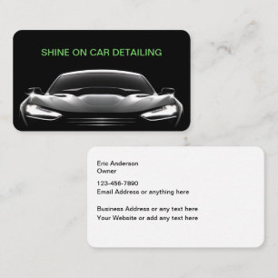Koele moderne auto autodecoratie visitekaartje