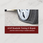 Koele moderne auto slepen en repareren visitekaartje (Voorkant)