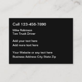 Koele moderne auto slepen en repareren visitekaartje (Achterkant)