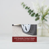 Koele moderne auto slepen en repareren visitekaartje (Staand voorkant)