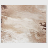 Koele moderne bruine gouden marmeren steen textuur cadeaupapier (Vlak)