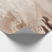 Koele moderne bruine gouden marmeren steen textuur cadeaupapier (Hoek)