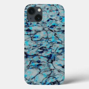 Koele, moderne digitale kunst van blauwe waterverf Case-Mate iPhone case