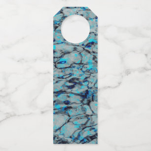 Koele, moderne digitale kunst van blauwe waterverf flessenhanger