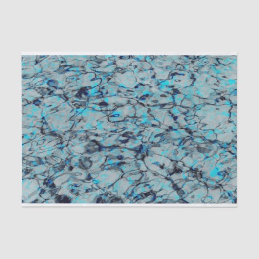 Koele, moderne digitale kunst van blauwe waterverf tissuepapier (Voorkant)