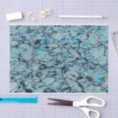 Koele, moderne digitale kunst van blauwe waterverf tissuepapier (Craft)